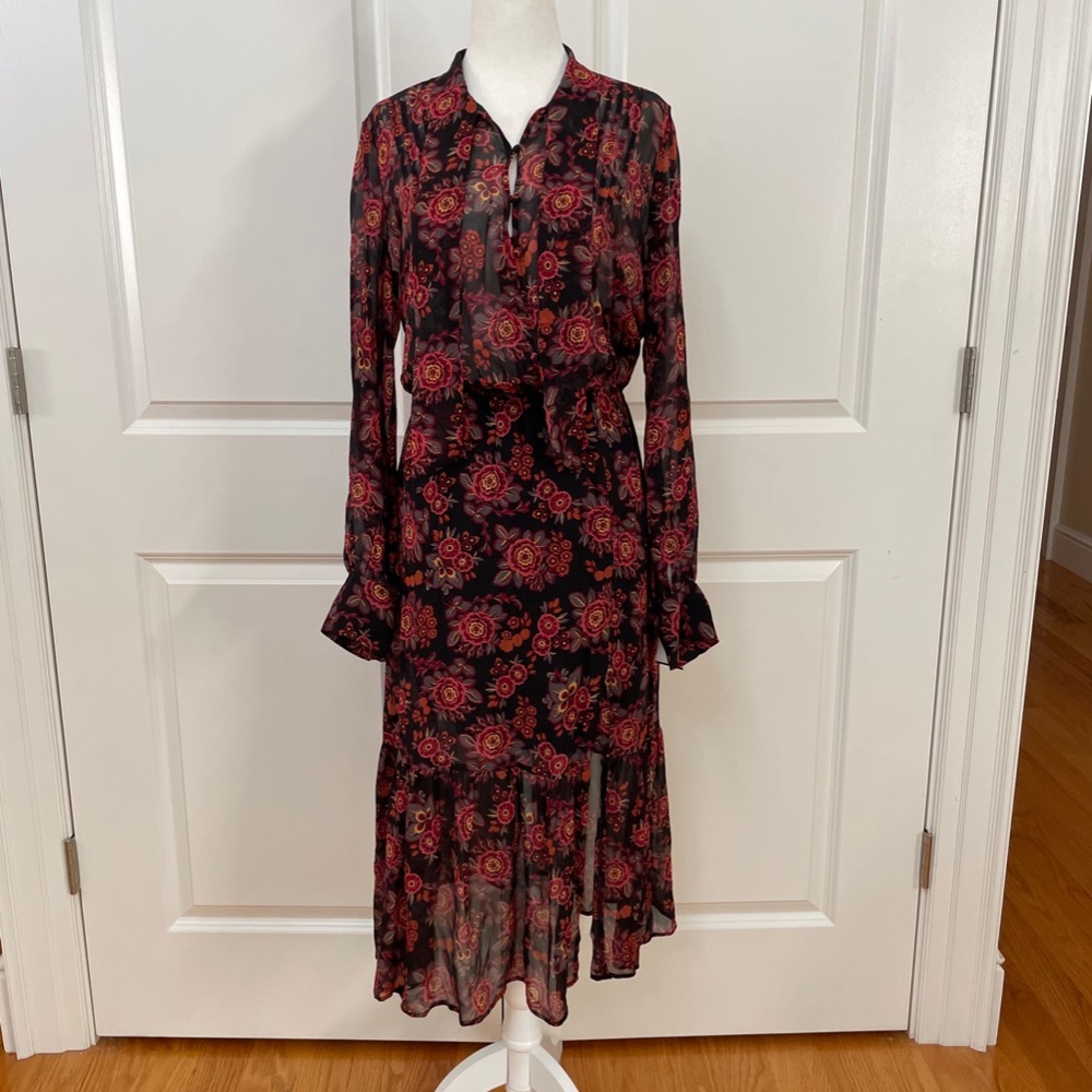 Koralina Silk Long Sleeve Dress from PAIGE